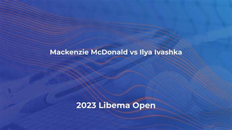 Ivashka vs mcdonald 2023Competition: Al Allaf v O'Connell live stream When/Date: 25